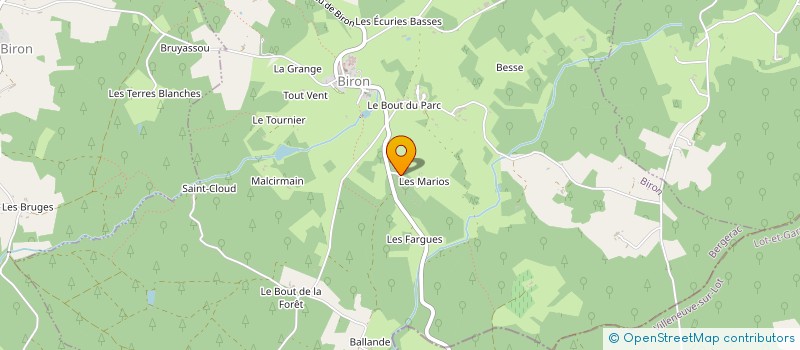 localisation de l'entreprise CASTELWOOD  BIRON