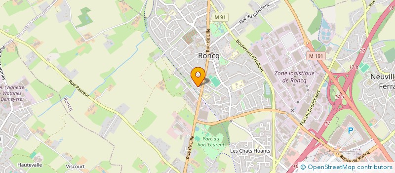 localisation de l'entreprise CASTIMMO2  RONCQ