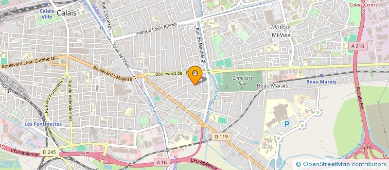 localisation de l'entreprise CASTING CLUB DE CALAIS  CALAIS