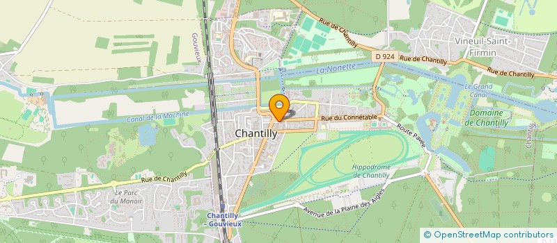 localisation de l'entreprise CASTLE RUN  CHANTILLY