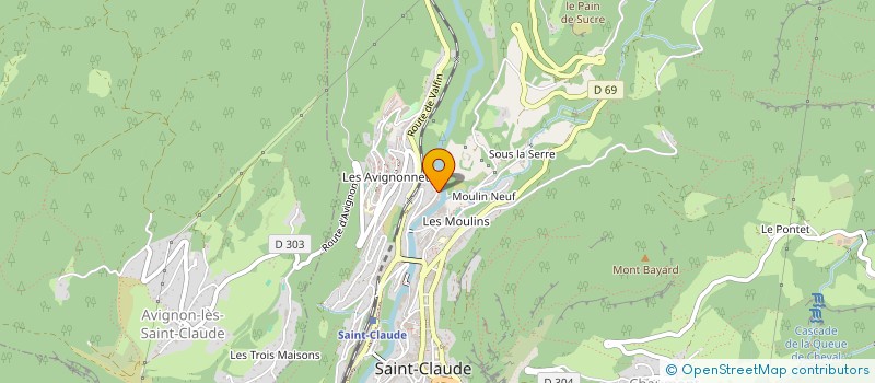 localisation de l'entreprise CASTOR ISOL à SAINT-CLAUDE