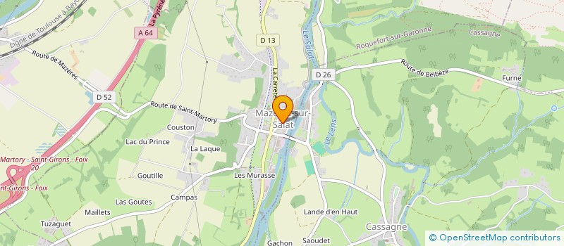 localisation de l'entreprise CASTORS 2000 à MAZERES-SUR-SALAT