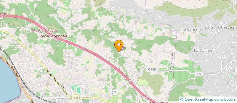 localisation de l'entreprise CASTORVAL II à SANARY-SUR-MER