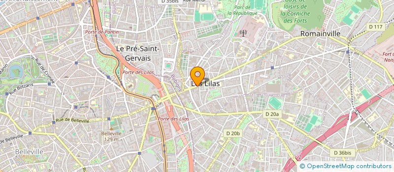 localisation de l'entreprise CASTRO IMMO à LES LILAS