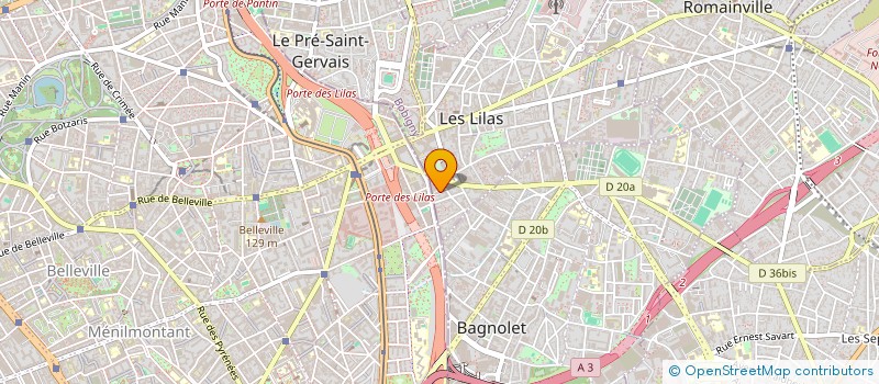 localisation de l'entreprise CASTRUM RESIDENCE FRANCE à LES LILAS