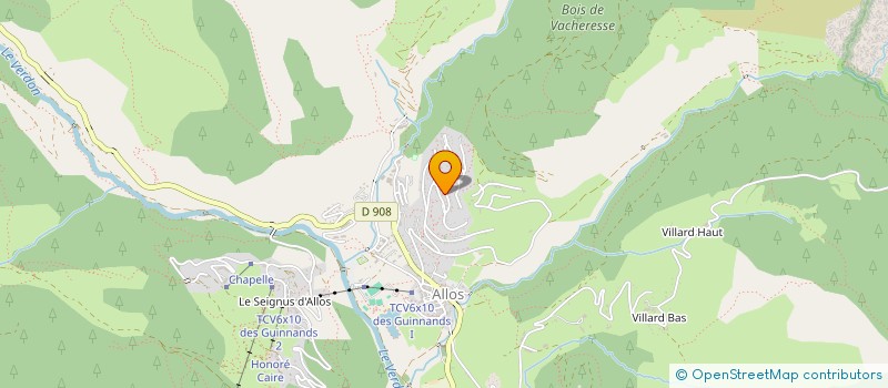 localisation de l'entreprise CASYANE à ALLOS