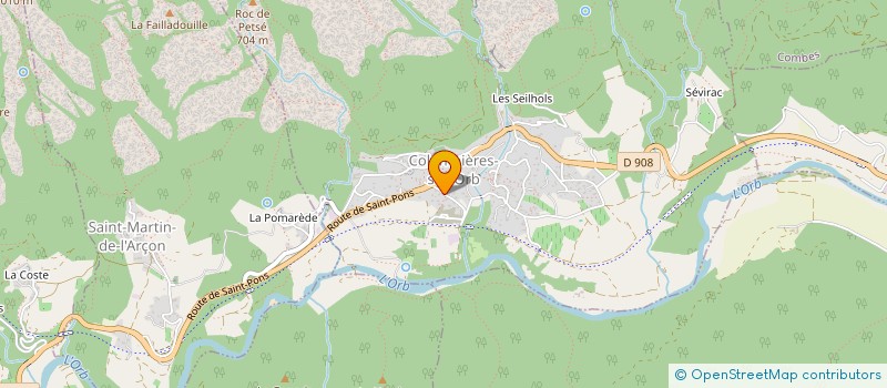 localisation de l'entreprise CAT CATIMEL  COLOMBIERES-SUR-ORB