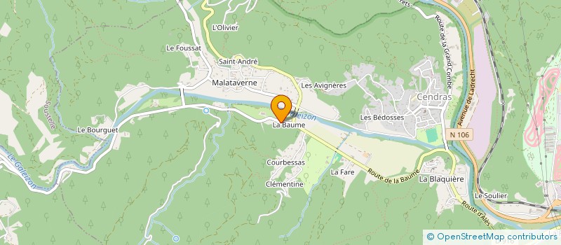 localisation de l'entreprise CAT'S EYE  CENDRAS