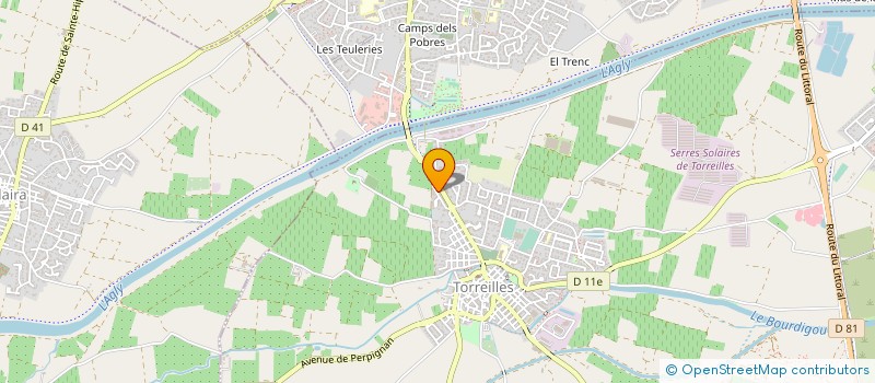 localisation de l'entreprise CATAL'BAT  TORREILLES