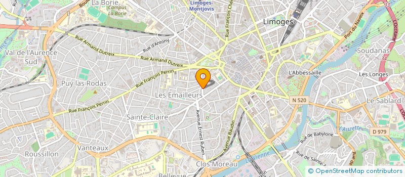 localisation de l'entreprise CATALYSE à LIMOGES