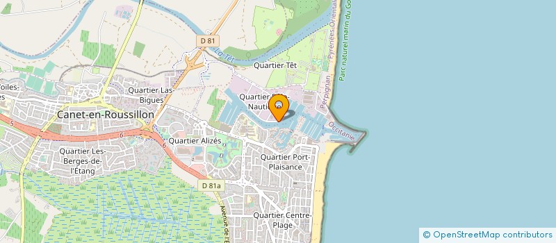 localisation de l'entreprise CATCHA MARINE à CANET-EN-ROUSSILLON