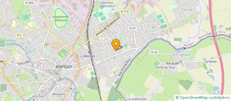 localisation de l'entreprise CATEBERG à ALENCON