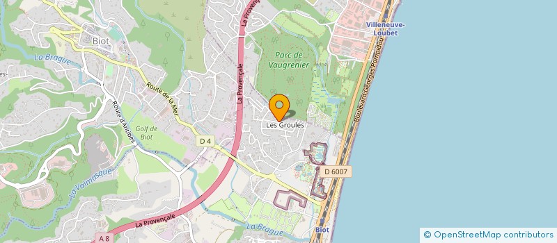 localisation de l'entreprise CATERINGN7 à ANTIBES