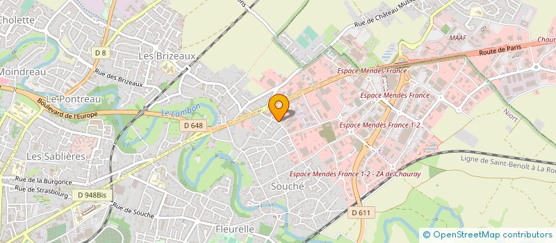 localisation de l'entreprise CATHALA CHOCOLATIER ET PATISSIER à NIORT