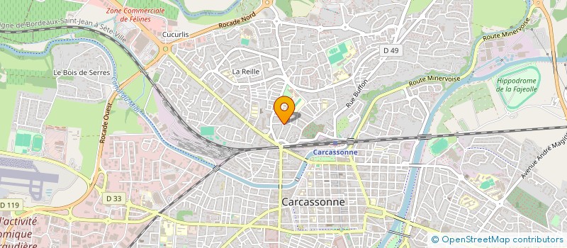 localisation de l'entreprise CATHALA FINANCES ET CONSEILS à CARCASSONNE