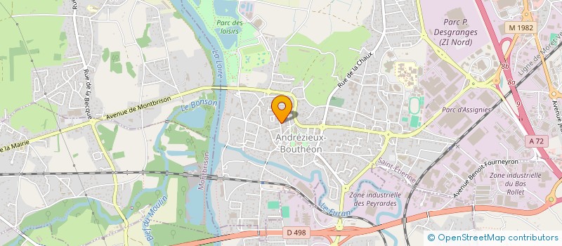 localisation de l'entreprise CATHELIA 34  ANDREZIEUX-BOUTHEON