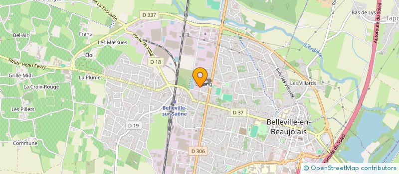 localisation de l'entreprise CATHER à BELLEVILLE-EN-BEAUJOLAIS