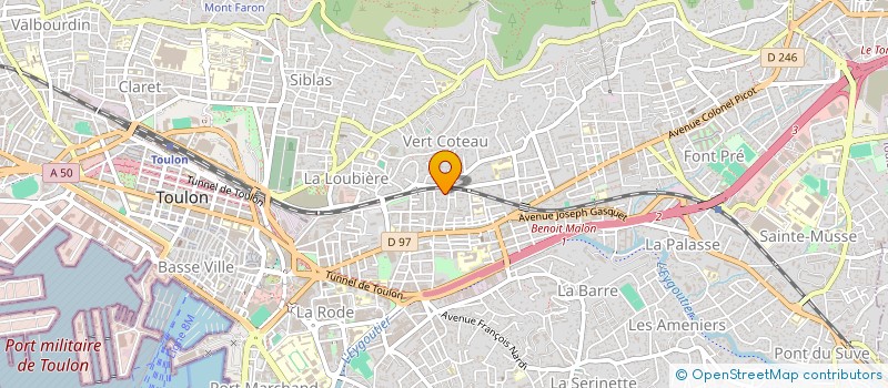 localisation de l'entreprise CATHERINE COUTURIER  TOULON