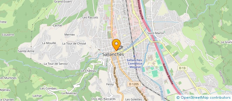 localisation de l'entreprise CATHERINE JACQUIOT-MONTEILLARD, ROCH PETULLA, MARILYNE ROYER ET SOPHIE DUJON NOTAIRES ASSOCIES à SALLANCHES