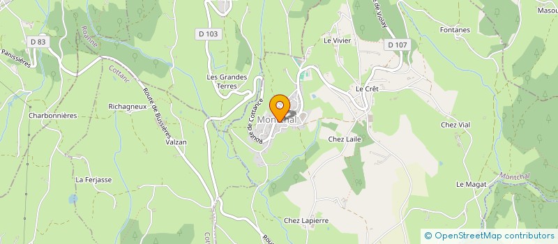 localisation de l'entreprise CATHY COLAS CONSEILS ET COURTAGE (4C)  MONTCHAL