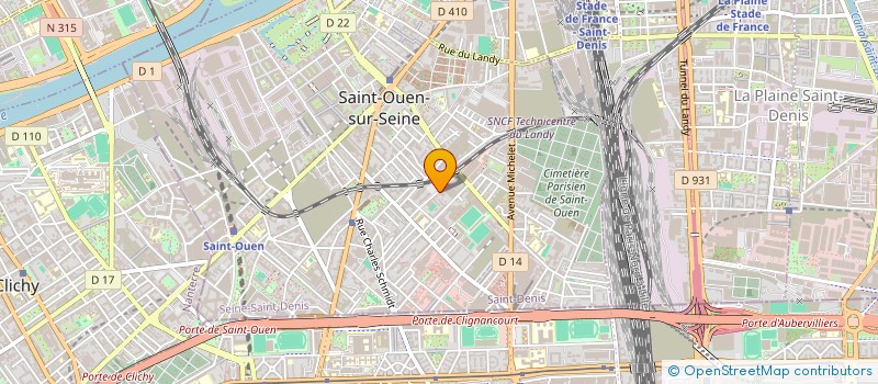 localisation de l'entreprise CATINEAU & DE BON à SAINT-OUEN-SUR-SEINE