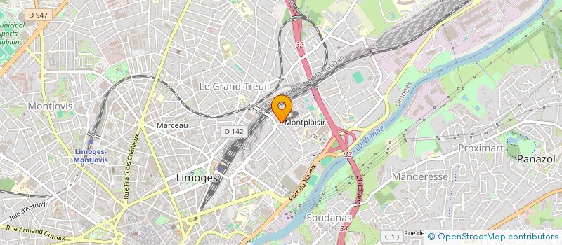 localisation de l'entreprise CATROUX  LIMOGES