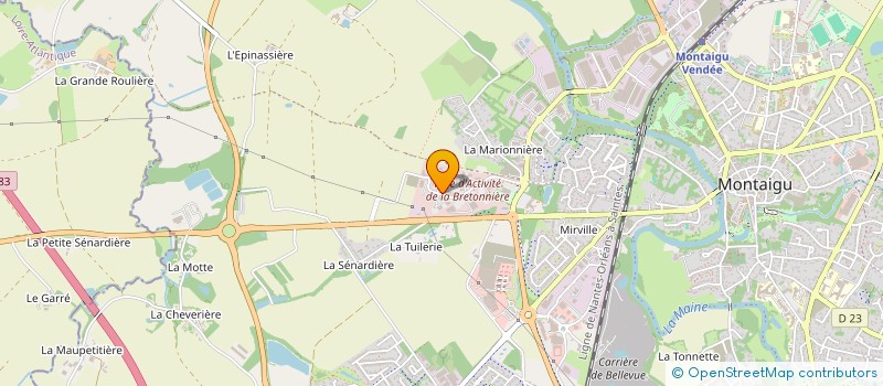 localisation de l'entreprise CATTLEYA à MONTAIGU-VENDEE
