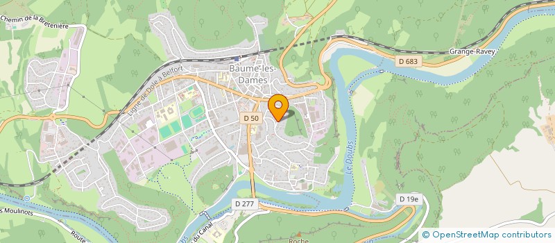 localisation de l'entreprise CATTON-DELAYE ROSINNY  BAUME LES DAMES