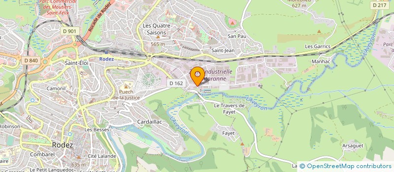 localisation de l'entreprise CATUSSE à ONET-LE-CHATEAU