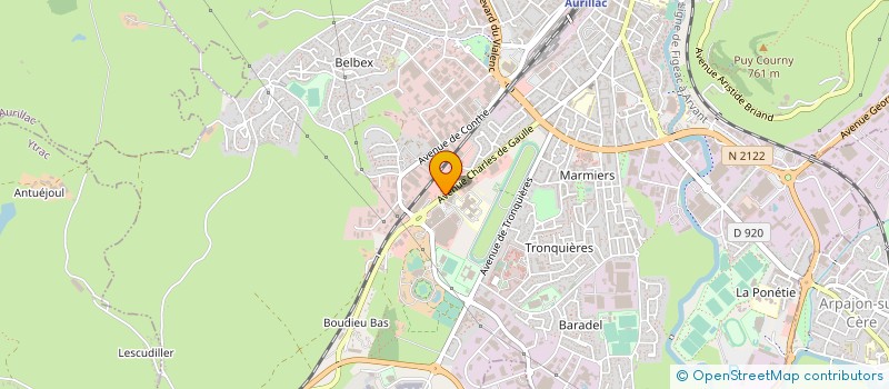 localisation de l'entreprise CATUSSE à AURILLAC