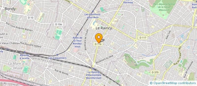 localisation de l'entreprise CATY BEAUTE à LE RAINCY