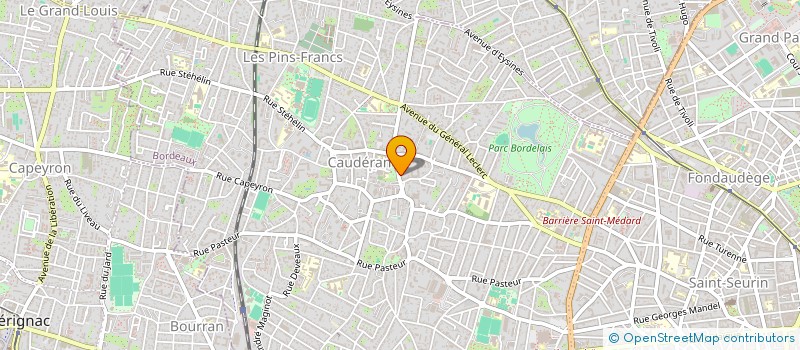 localisation de l'entreprise CAUDERAN VOYAGES SARL à BORDEAUX