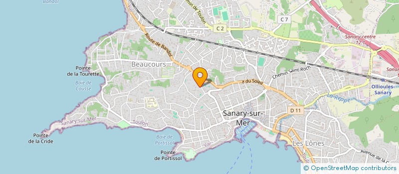 localisation de l'entreprise CAUDINOX à SANARY-SUR-MER