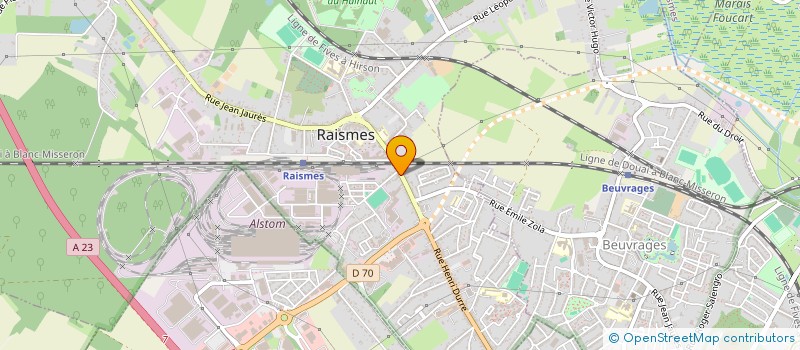 localisation de l'entreprise CAUDMONT  RAISMES