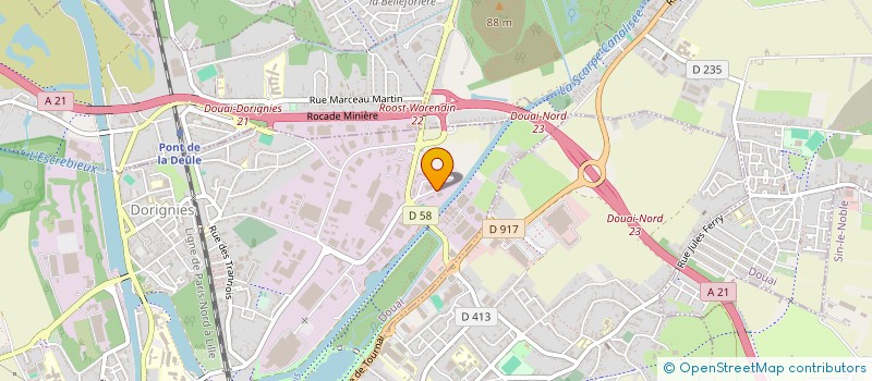 localisation de l'entreprise CAUDRELEC DISTRIBUTION ELECTROTECHNIQUE à DOUAI