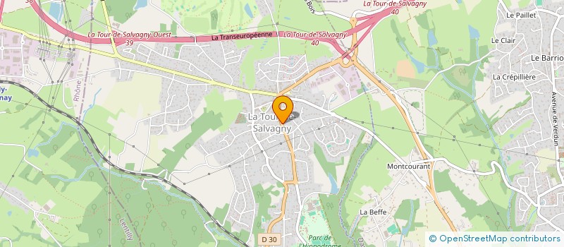 localisation de l'entreprise CAUDRELIER ENERGIE  LA TOUR-DE-SALVAGNY