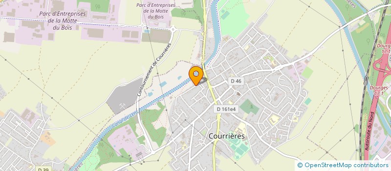 localisation de l'entreprise CAULLET ELEC à COURRIERES