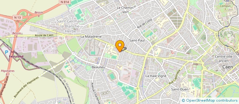 localisation de l'entreprise CAUMONT GERVIS à CAEN
