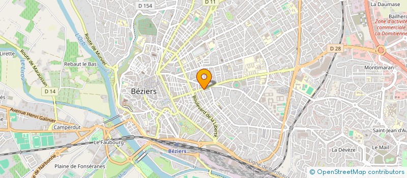 localisation de l'entreprise CAUMONTAT SARL à BEZIERS