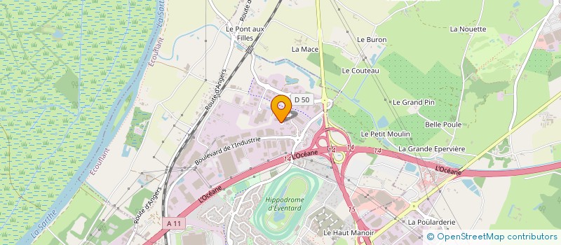 localisation de l'entreprise CAURET à ECOUFLANT