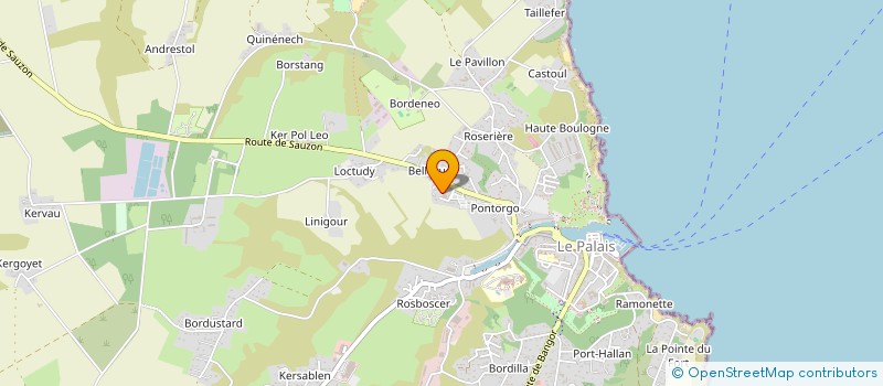 localisation de l'entreprise CAURORENTIN  LE PALAIS