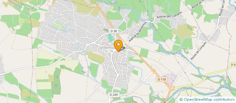 localisation de l'entreprise CAURY  VILLEMOUSTAUSSOU