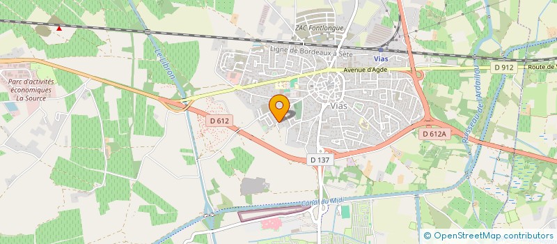 localisation de l'entreprise CAUSSE  VIAS