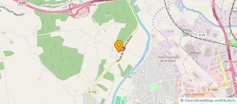 localisation de l'entreprise CAUSSE AQUA-CENTER à LISSAC-SUR-COUZE