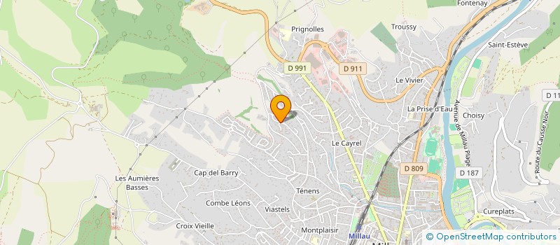 localisation de l'entreprise CAUSSE-FLAGEOL  MILLAU