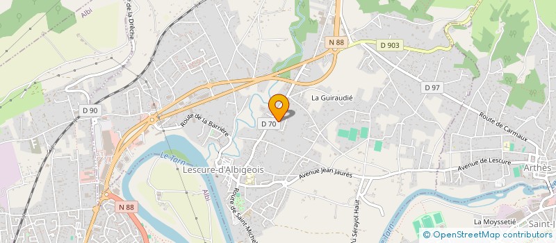 localisation de l'entreprise CAUSSE SANTE  LESCURE-D'ALBIGEOIS