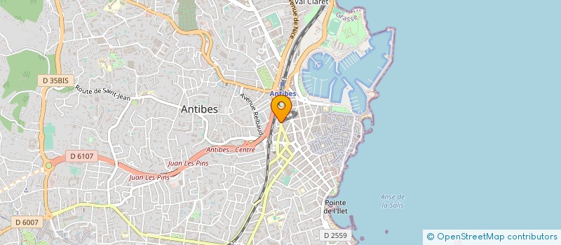 localisation de l'entreprise CAUVI à ANTIBES