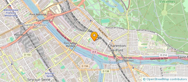 localisation de l'entreprise CAUVIN AURIAC ET COMPAGNIE  CHARENTON-LE-PONT