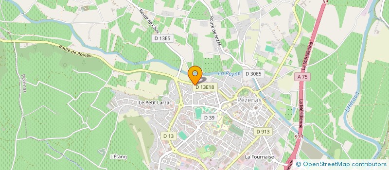 localisation de l'entreprise CAUVY ET FILS à PEZENAS