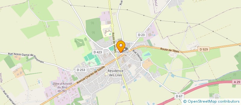 localisation de l'entreprise CAUX-ANIM'  YERVILLE